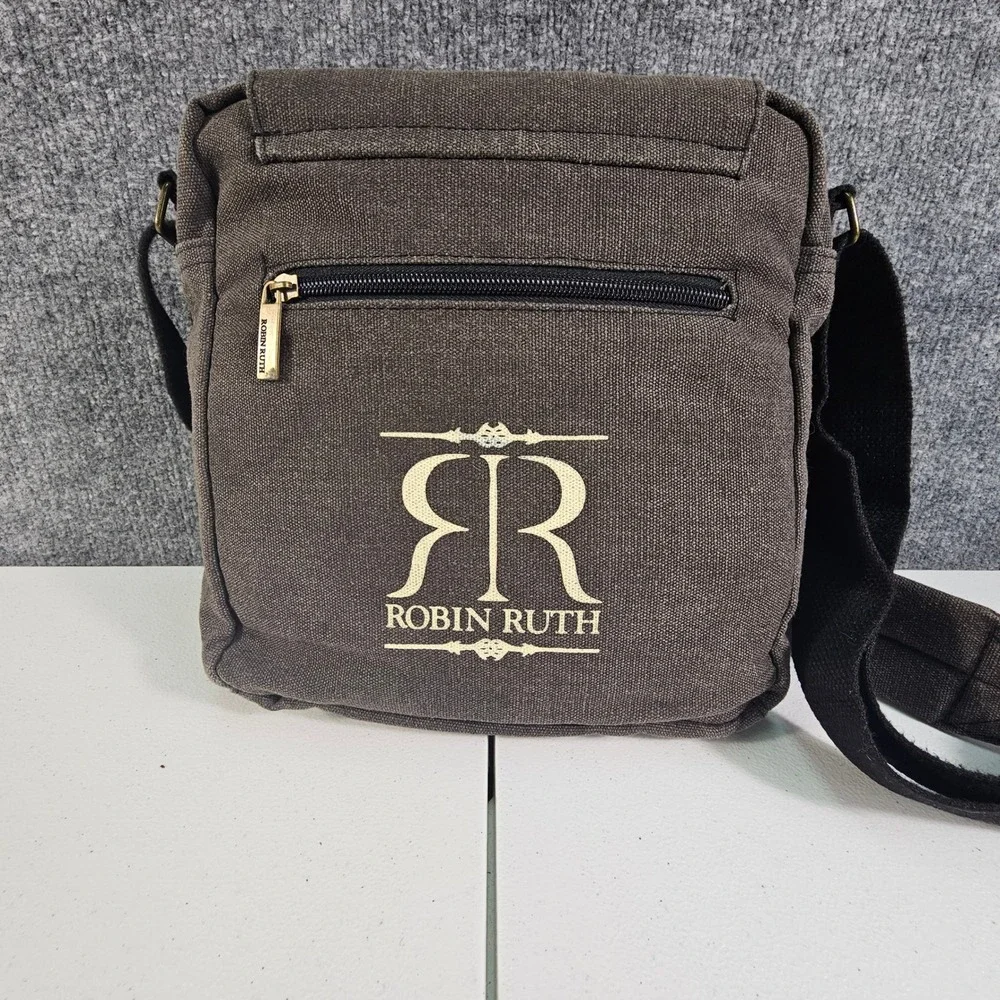 Robin Ruth Indiana The Hoosier State Canvas Messenger Bag Crossbody Shoulder EUC
